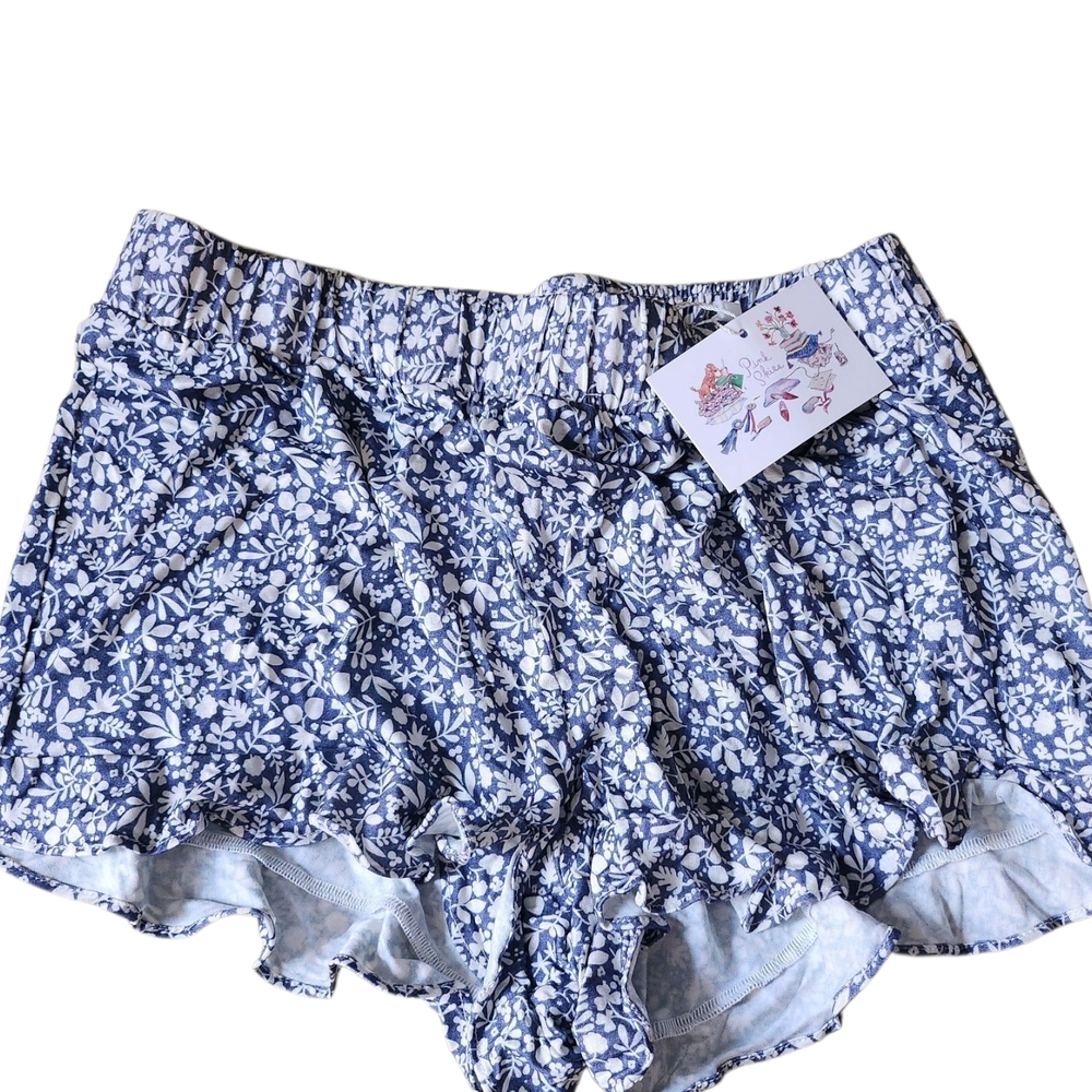 Chic Floral High Waist Women's Shorts